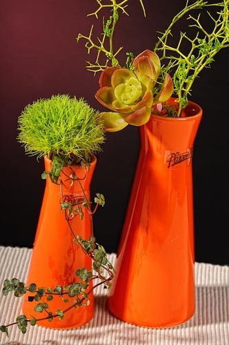 520-13O Oranžová váza Kapucín výšky 13 cm od Paramit